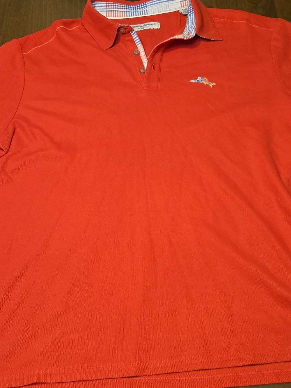 Tommy Bahama Coral Pink Polo with Embroidered Logo